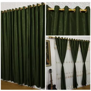 GORDEN SMOKERING EMBOSS UKURAN 135X230 VARIASI WARNA MOTIF POLOS GORDEN JENDELA GORDEN TIRAI JENDELA