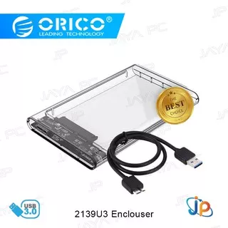 ORICO Casing External Portable 2139U3 2.5 Sata USB 3.0 Enclosure Transparent HDD SSD Case