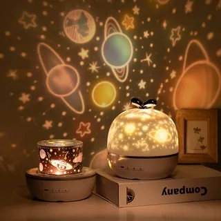 LED 360 Degree Rotation Projection USB Lamp/6 Starry Sky Scenes Projection Films/Atmosphere Christmas Birthday Night Light/Gift For Kids Home Party Decor