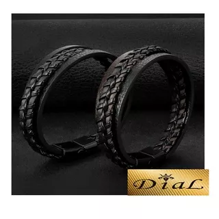 Gelang lilit kulit LUXURY multilayer pria wanita Hitam Coklat magnet Leather Bracelet lux luxury