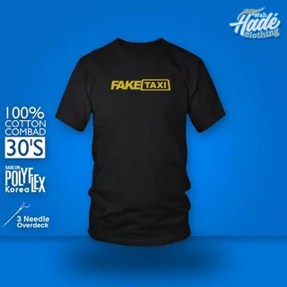 Kaos Baju Distro FAKE TAXI Cotton Combed 30s Premium / Kaos Keren / Kaos Lengan Pendek / Kaos Lucu