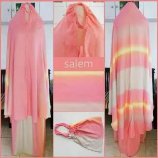 MUKENA BALI RAINBOW JUMBO WARNA SALEM