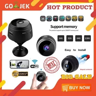 SPY CAM A9 MINI IP CAMERA WIFI HD 1080P SMART CCTV WIRELESS KAMERA PENGINTAI MINI HIDDEN OUTDOOR FULL HD IR INFRA RED MOTION DETECTION CCTV  KECIL ANTI MALING