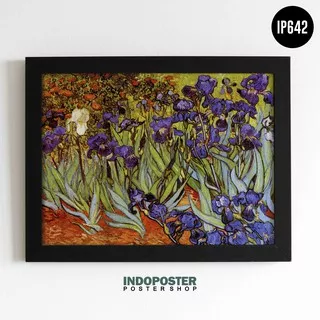 Poster Lukisan Repro Irises Vincent Van Gogh A3 40x30cm