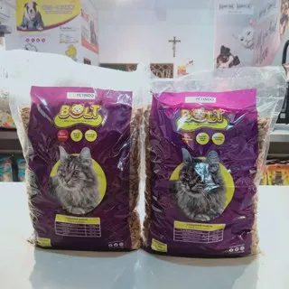 Makanan kucing bolt 1kg / bolt ikan 1kg / bolt donat 1kg / Bolt Salmon makanan kucing murah