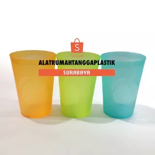 12pcs Gelas Plastik Besar Lemony / Gelas Murah / Gelas Souvenir Keyko Lemony / Gelas Gambar