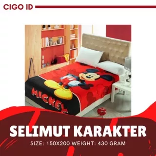 SELIMUT BULU KARAKTER CHARLIE UKURAN 150x200