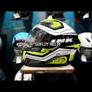 HELM INK CL MAX SERI 5 BLACK YELLOW WHITE FULL FACE INK CLMAX CL-MAX
