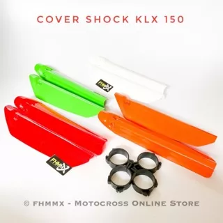 Cover shock depan KLX 150 plus klem / tutup shock depan KLX 150