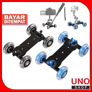 Slider Dolly Track Rail Car - Dolly Slider Camera Car Stabilizer Universal for DSLR Mirrorless Action Cam Smartphone