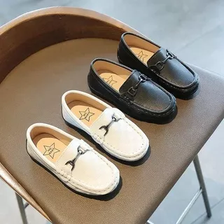 [381179] Babyhoki Store - Sepatu Slip On Formal Anak Import - Motif Chain Stitch