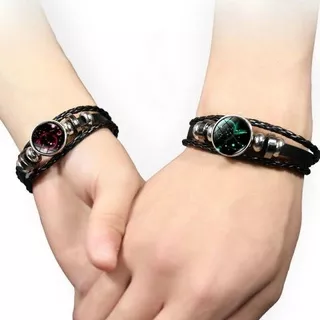 Gelang Tangan Zodiak Trendy Korea Keren Pria Wanita Pasangan Couple Fashion Hiasan Aksesoris || Bangle Barang Unik Murah Lucu