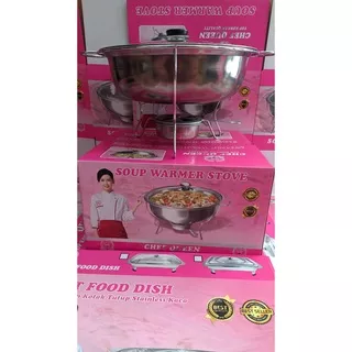 WARMER STOVE PRASMANAN BULAT CHEEFQUEEN TUTUP FULL KACA