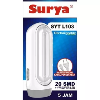 Lampu Led emergency + senter Surya SYT L103 Rechargeable/Lampu darurat