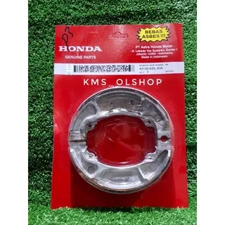 Kampas Rem Belakang Honda  AHM / Brake shoe / Kampas Rem Tromol Vario 125 Beat Spacy 43130-KZL-930 Asli Original