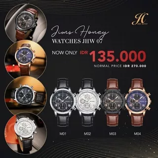 JAM TANGAN JIMS HONEY JHW 07 / JAM TANGAN PRIA / JAM TANGAN KALEP / JAM TANGAN CASUAL/ KADO UNTUK SUAMI / KADO PACAR