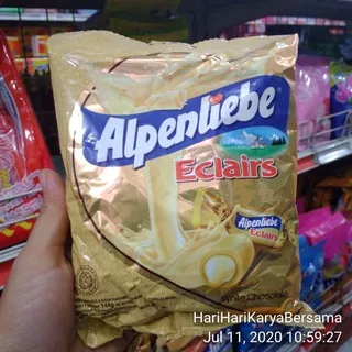 PERMEN ALPENLIEBE ECLAIRS WHITE CHOCOLATE BAG 144GR