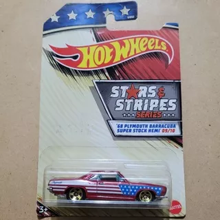 HOT WHEELS `68 PLYMOUTH BARRACUDA SUPER STOCK HEMI / STARS & STRIPES SERIES [ RED ]