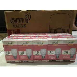 Lampu Bohlam LED capsule OMI Value 15 watt (Lampu Putih / Cool Daylight)