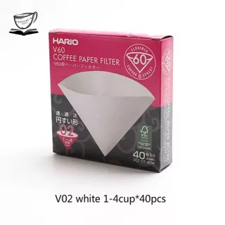 HARIO Paper Filter V60 02 Isi 40 White [VCF-02-40W] ORIGINAL HARIO