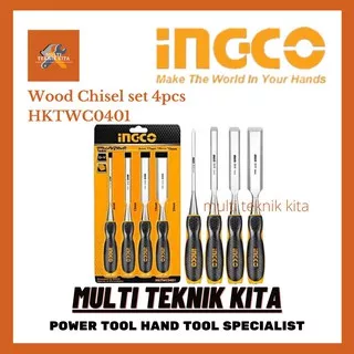 INGCO 4-Pcs Wood Chisel Set (6-25 mm) HKTWC0401 Pahat Tatah Ukir Kayu