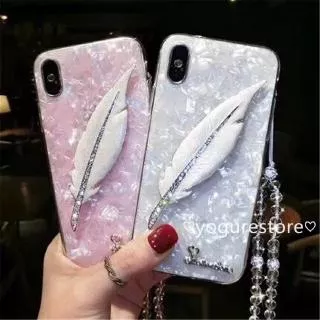 Fashion Feather Chain Bling Phone Case OPPO A1K K3 F11 F11pro A7 A5s A3s F9 F7 F5 F3 F1s