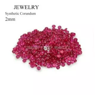 Batu Ruby 2mm Red Pink Synthetic Corundum