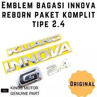 Emblem Innova Reborn Bagasi Paket Komplit Type G 2.4 Original