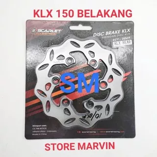 piringan cakram scarlet belakang standar variasi KLX 150,D`TRACKER.