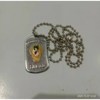 kalung logo TNI AD, kalung rantai TNI AD, kalung TNI AD