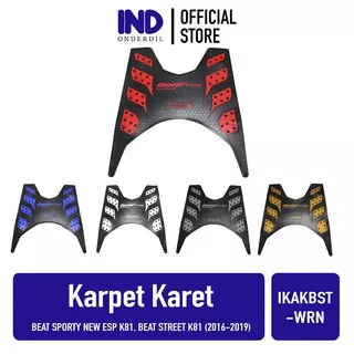 Karpet-Injekan-Pijakan-Alas Kaki-Bordes Karet  Beat Sporty-Street FI-F1 New eSP K81 2016-2019