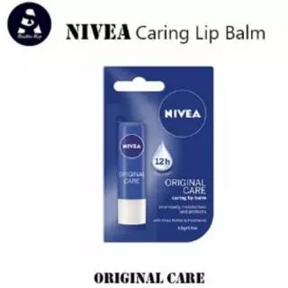 Nivea Caring Lip Balm Original Care 4.8 g Kemasan Baru