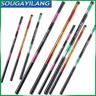 Sougayilang 2.7M 3.6M 4.5M 5.4M Tongkat Pancing 5-11 Sections Fishing Rod Max Drag 3Kg NON-SLIP Handle No need Reel New Fishing Method Glass Fiber Telescopic for Freshwater Memancing Portabel Fishing Tackle