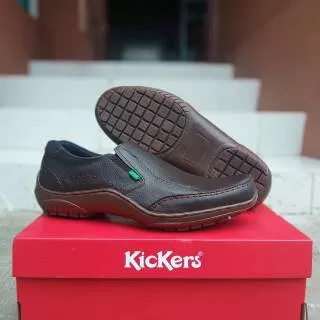 sepatu pantofel kulit pantofel coklat kickers slop pantofel pria aladin 39-43