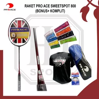 Raket Badminton Pro Ace Sweetspot 800 Original Bonus Komplit