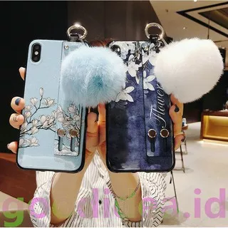 Case Samsung S20 FE Note 20 20 Ultra A21s A11 M11 M21 M31 A31 A51 A71 A01 Core S20 S20+ S20 Ultra S10 Lite Note 10 Lite S7 S7 edge Glitter Grip Hand Holder Wristband Soft Phone Case With Hairball Furball For Samsung Galaxy Casing