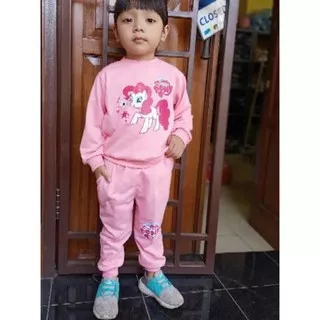 SETELAN JOGGER ANAK LITTLE PONY SIZE 1-6TAHUN / SETELAN JOGGER SPORT ANAK KUDA PONI / SET JOGER ANAK