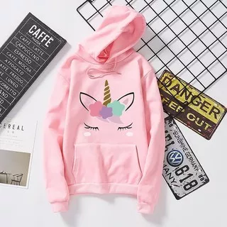 YMF - Sweater Hoodie Unicorn Rainbow