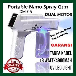 nano spray gun portable Wireless Baterai Dual Motor UV LED Semprotan Halus Kencang