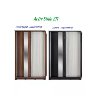 Activ Furniture Slide 211 (Lemari Pakaian 2 Pintu Sliding) - Khusus Bandung dan Sekitarnya