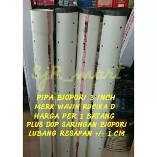 PIPA TUTUP BIOPORI 3 INCH 40 CM / CASING BIOPORI PIPA BIOPORI/ PIPA RESAPAN AIR TANAH RESAPAN BANJIR