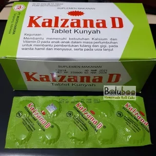 Kalzana D Tablet Kunyah Per Strip Kalsium Vitamin D Anak Ibu Hamil Dewasa