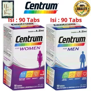 Centrum for Women atau Centrum for men 90 Tablet