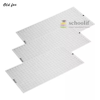 ?S?W? OLD FOX Replacement Cutting Mat Transparent Adhesive Mat with Measuring Grid 12 * 24 Inch for Silhouette Cameo Cricut Explore Plotter Machine, 3pcs