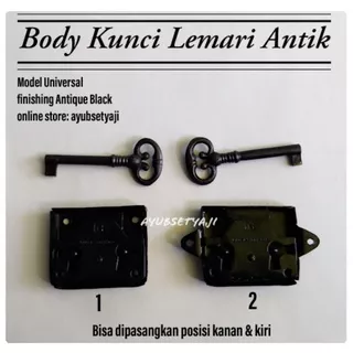 BODY KUNCI PINTU LEMARI Universal DRAWER LOCK laci LOKER PETI BUFET antik gembok jadul Kuno klasik