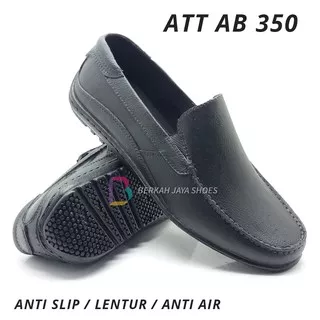 Sepatu Pantofel Karet Pria - Sepatu Kerja - Sepatu Formal- Sepatu Karet Pria ATT AB 350 Hitam