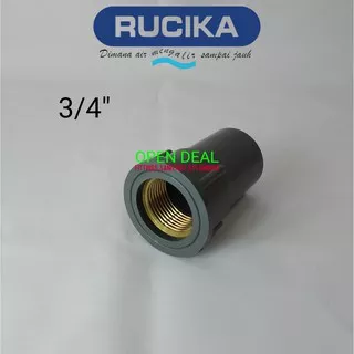 Sok Drat Dalam Aw 3/4 inch Kuningan RUCIKA / SDD 3/4 in Kng PVC RUCIKA