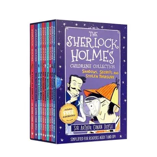 10 Books Set The Sherlock Holmes Children`s Collection Shadows Secrets and Stolen Treasure English Storybook Stories Book for Kids Child Boys Girls