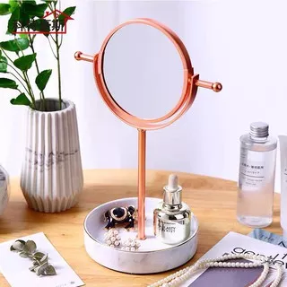 LUXURY makeup mirror Cermin Makeup base marble Cermin Marbel cermin pembesar cocok untuk gift kado