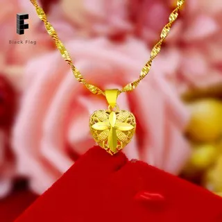 kalung emas 375 Gold Kalung Perhiasan wanita emas Cinta kalung aksesoris liontin kalung rantai emas 375 aksesoris fashion